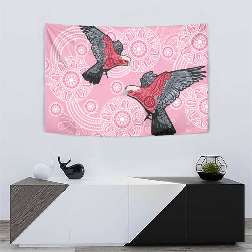 Pink Galah Aussie Aboriginal Tapestry Soaring High - Aussie Hoodie