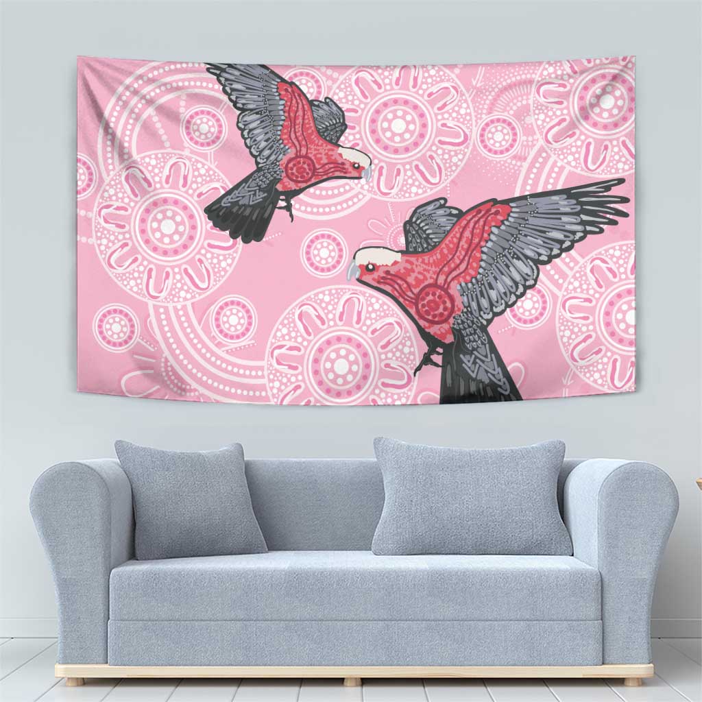 Pink Galah Aussie Aboriginal Tapestry Soaring High - Aussie Hoodie