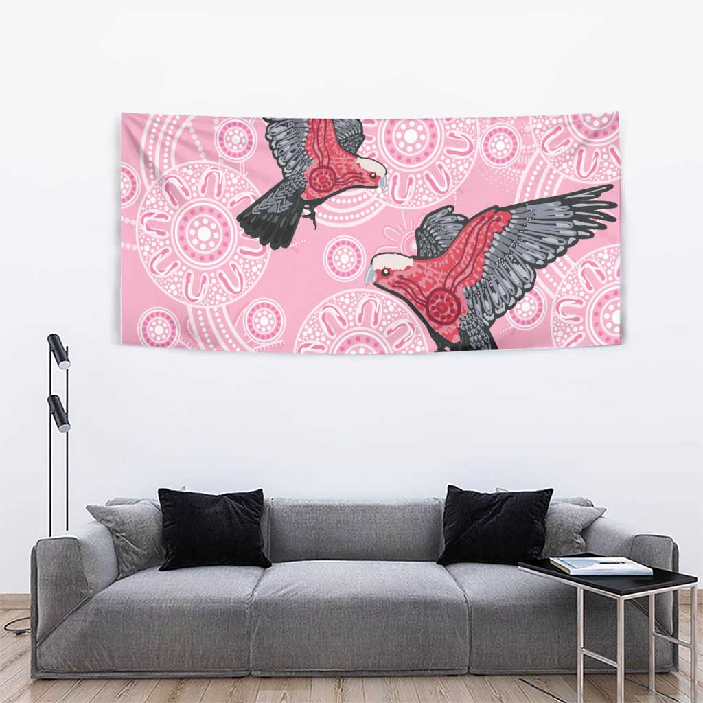 Pink Galah Aussie Aboriginal Tapestry Soaring High - Aussie Hoodie