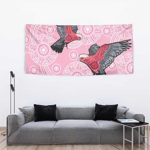 Pink Galah Aussie Aboriginal Tapestry Soaring High - Aussie Hoodie