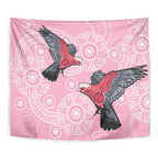 Pink Galah Aussie Aboriginal Tapestry Soaring High - Aussie Hoodie