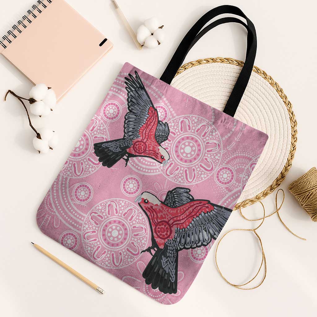 Pink Galah Aussie Aboriginal Tote Bag Soaring High - Aussie Hoodie