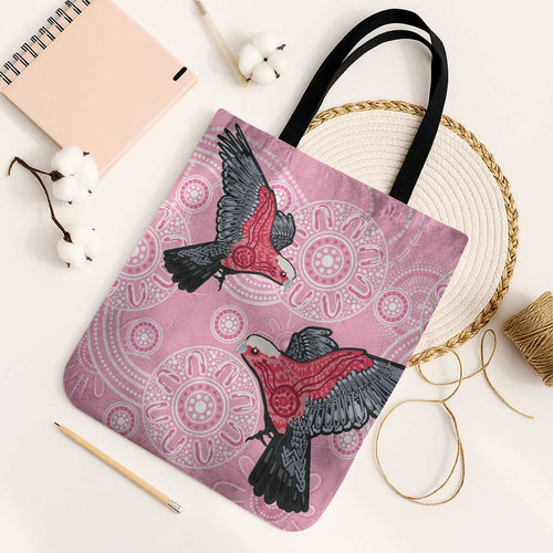 Pink Galah Aussie Aboriginal Tote Bag Soaring High - Aussie Hoodie
