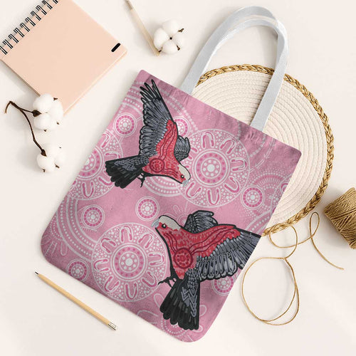 Pink Galah Aussie Aboriginal Tote Bag Soaring High - Aussie Hoodie