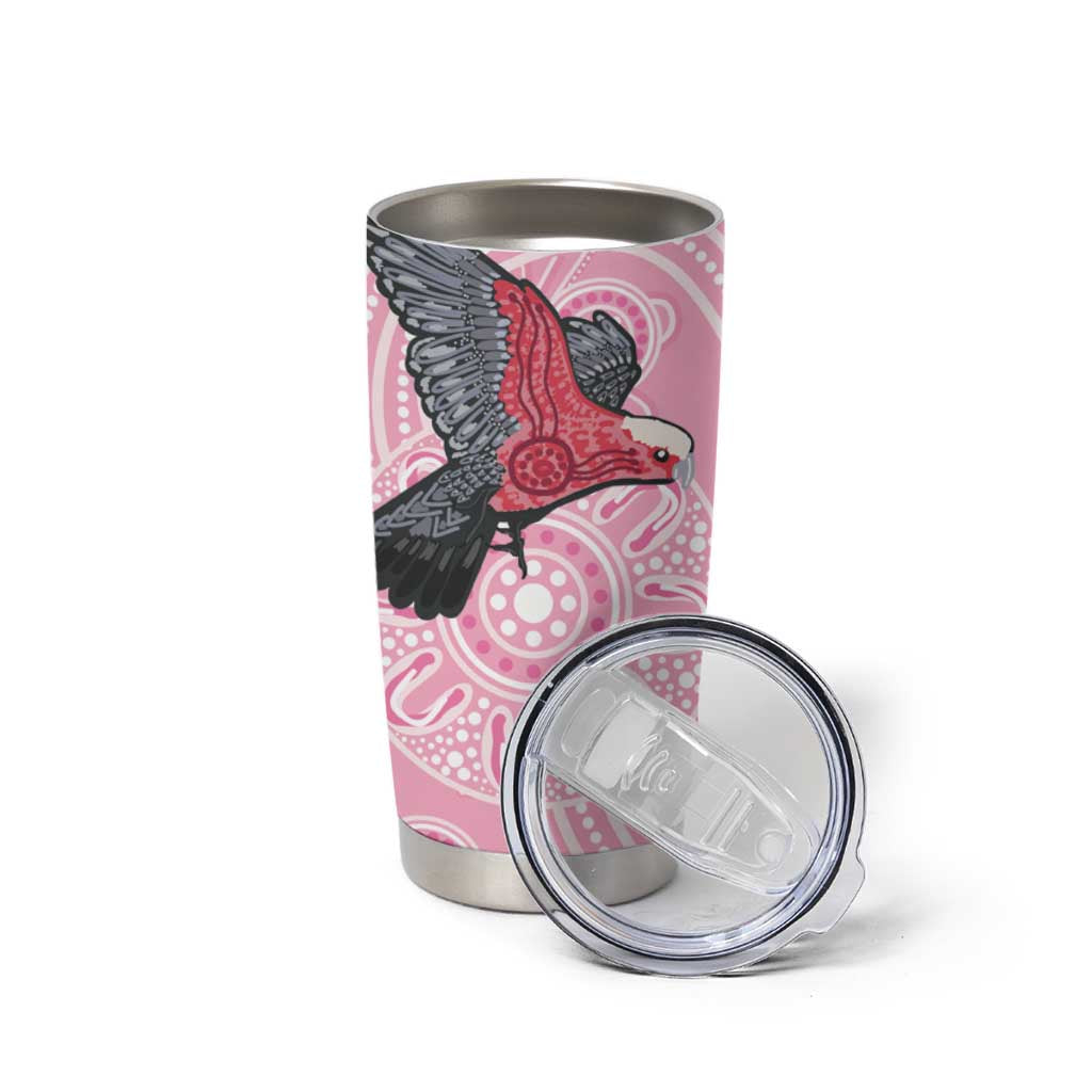 Pink Galah Aussie Aboriginal Tumbler Cup Soaring High - Aussie Hoodie