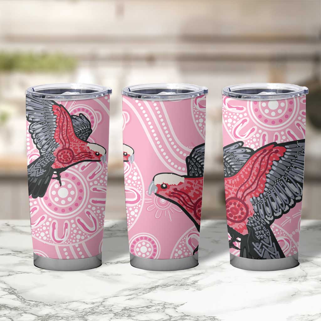 Pink Galah Aussie Aboriginal Tumbler Cup Soaring High - Aussie Hoodie
