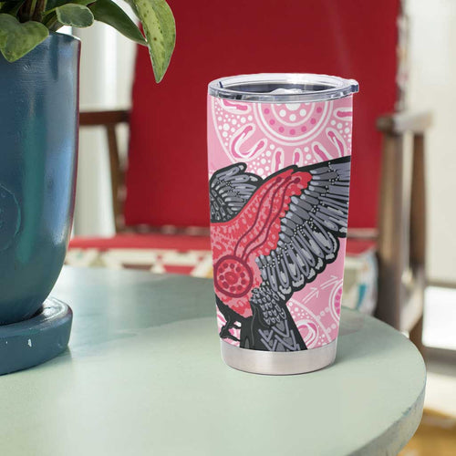 Pink Galah Aussie Aboriginal Tumbler Cup Soaring High - Aussie Hoodie