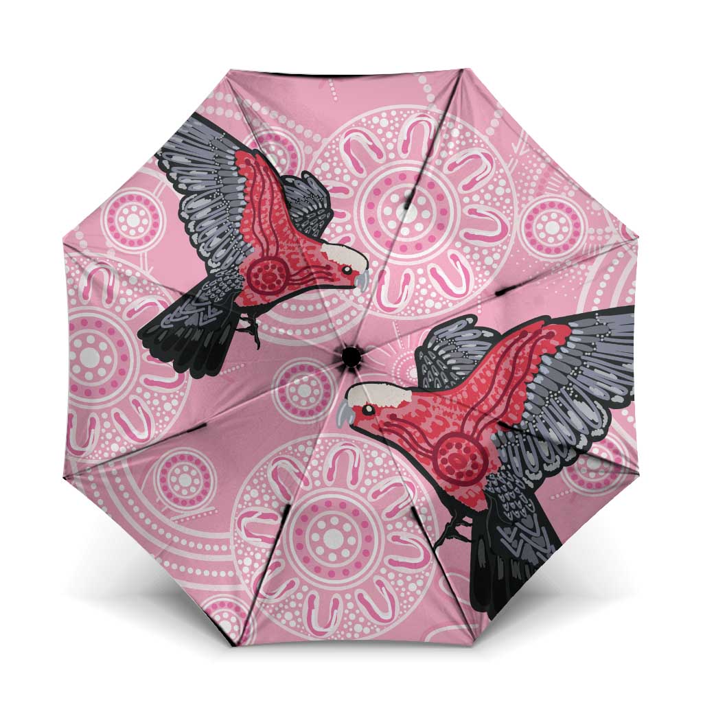 Pink Galah Aussie Aboriginal Umbrella Soaring High - Aussie Hoodie