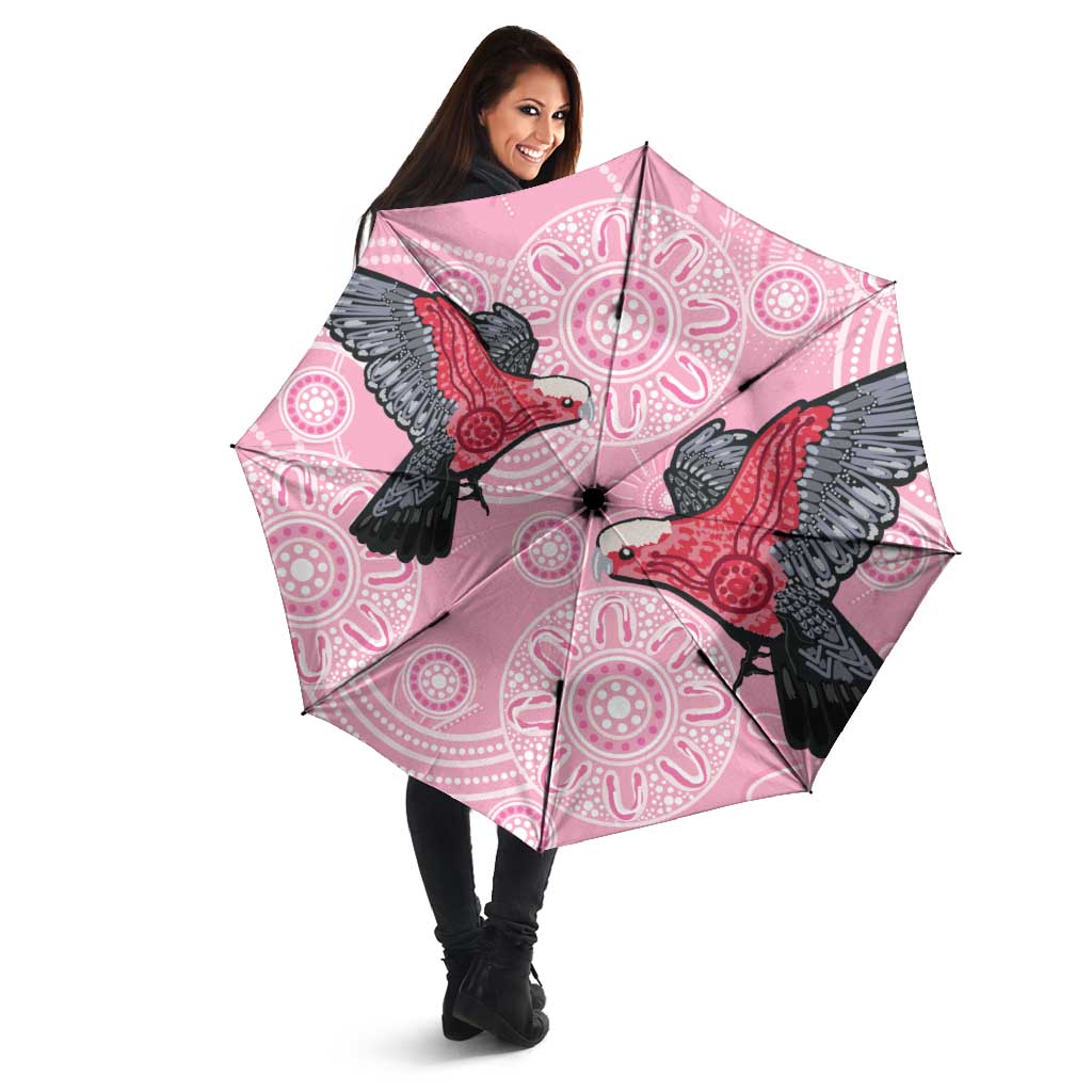 Pink Galah Aussie Aboriginal Umbrella Soaring High - Aussie Hoodie