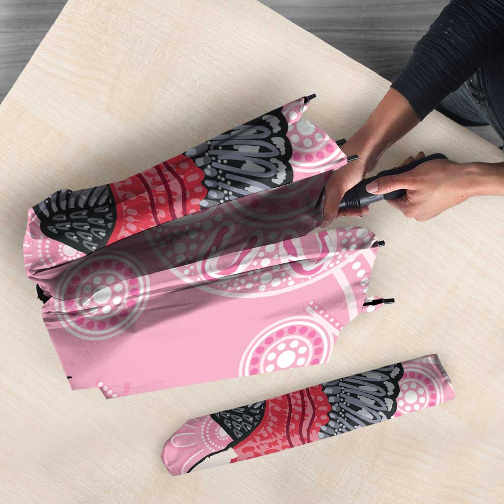 Pink Galah Aussie Aboriginal Umbrella Soaring High - Aussie Hoodie
