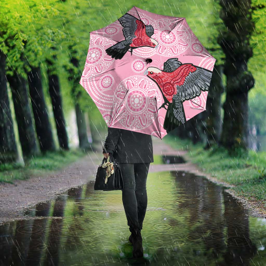 Pink Galah Aussie Aboriginal Umbrella Soaring High - Aussie Hoodie