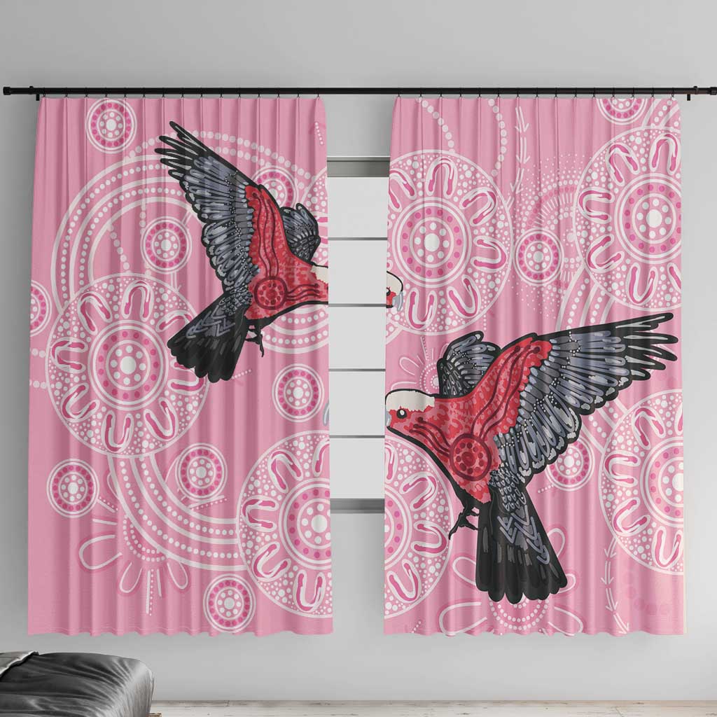 Pink Galah Aussie Aboriginal Window Curtain Soaring High - Aussie Hoodie