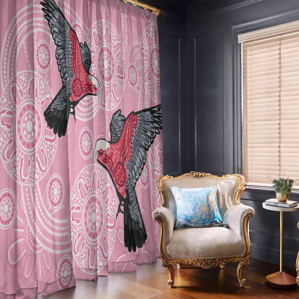 Pink Galah Aussie Aboriginal Window Curtain Soaring High - Aussie Hoodie