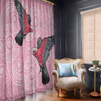 Pink Galah Aussie Aboriginal Window Curtain Soaring High - Aussie Hoodie