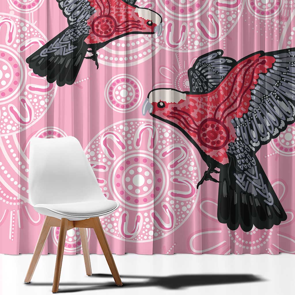Pink Galah Aussie Aboriginal Window Curtain Soaring High - Aussie Hoodie