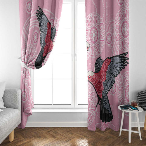 Pink Galah Aussie Aboriginal Window Curtain Soaring High - Aussie Hoodie