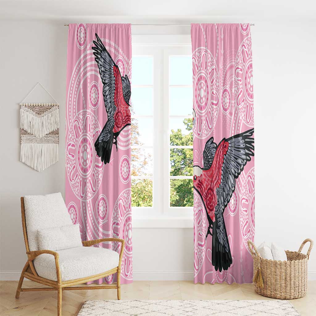 Pink Galah Aussie Aboriginal Window Curtain Soaring High - Aussie Hoodie