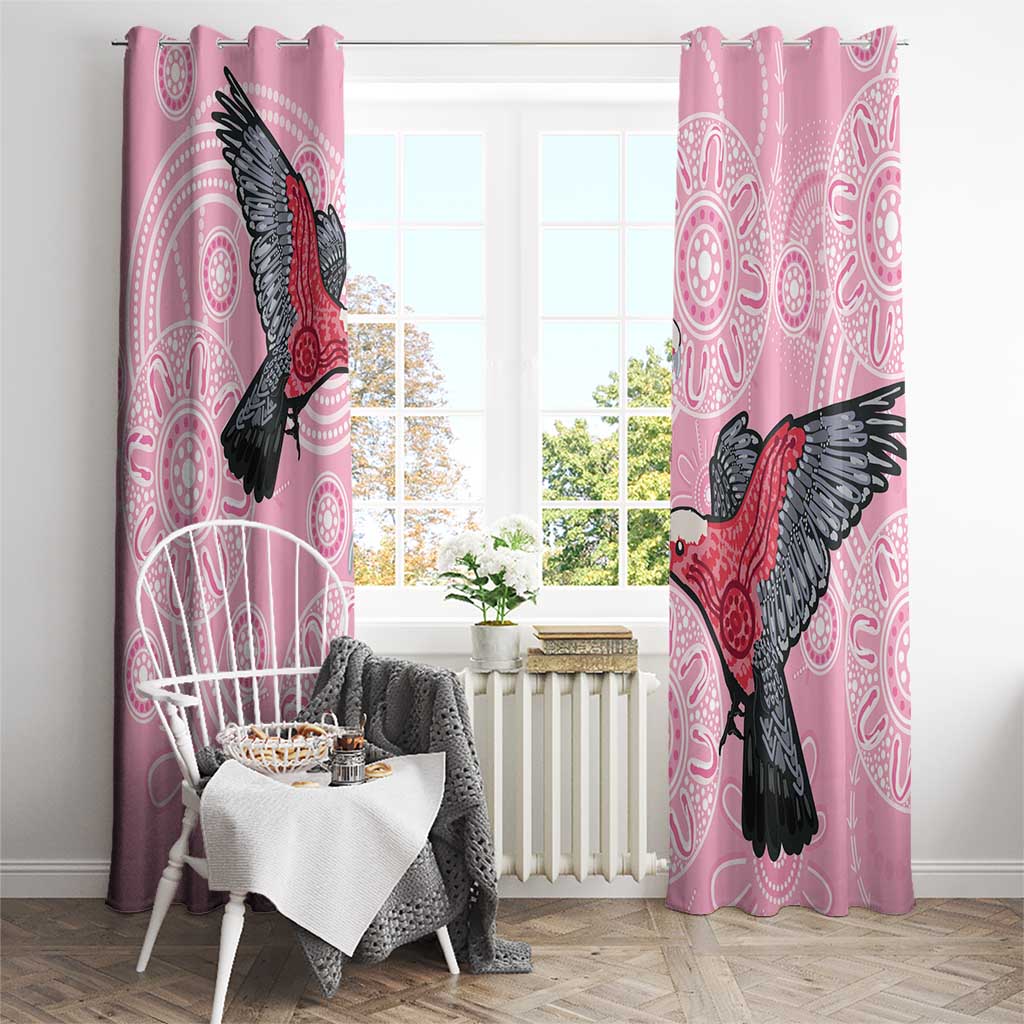 Pink Galah Aussie Aboriginal Window Curtain Soaring High - Aussie Hoodie