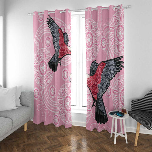 Pink Galah Aussie Aboriginal Window Curtain Soaring High - Aussie Hoodie