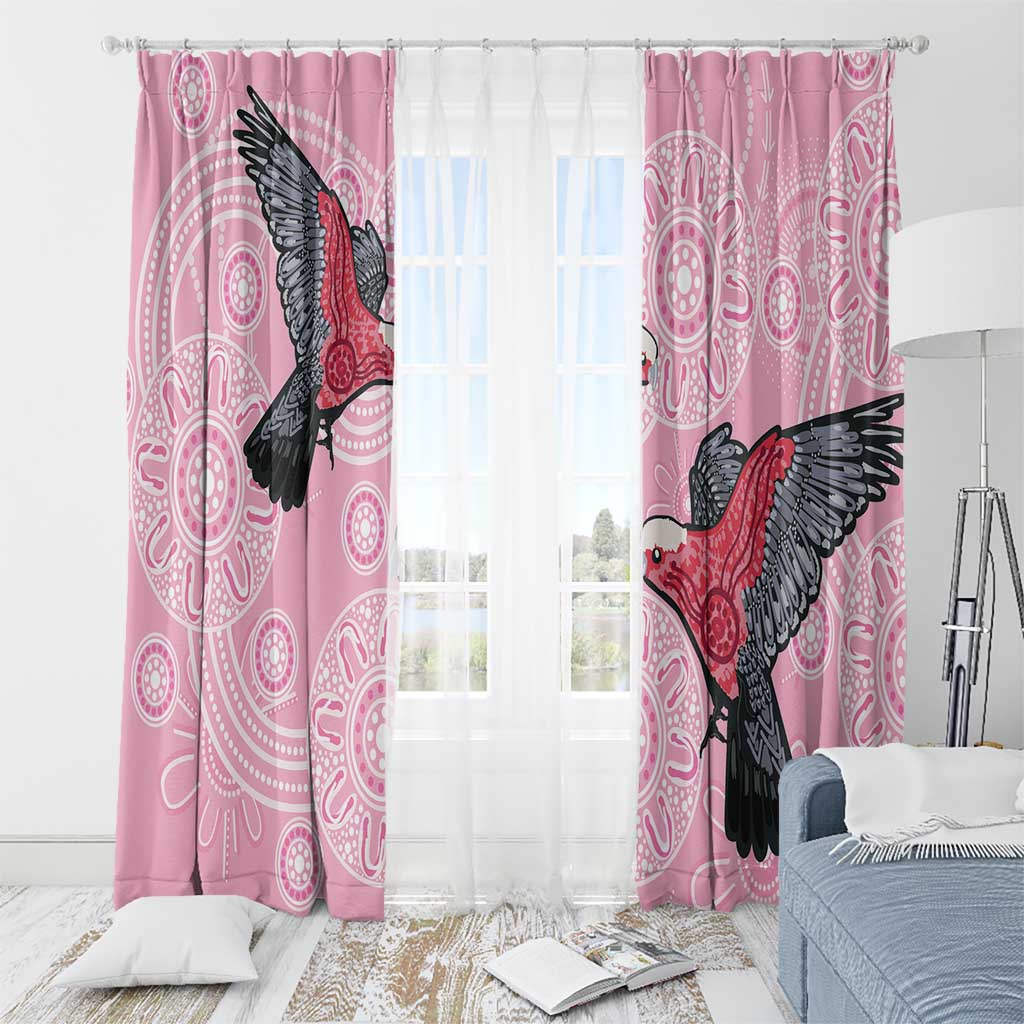 Pink Galah Aussie Aboriginal Window Curtain Soaring High - Aussie Hoodie