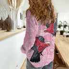 Pink Galah Aussie Aboriginal Women Casual Shirt Soaring High - Aussie Hoodie
