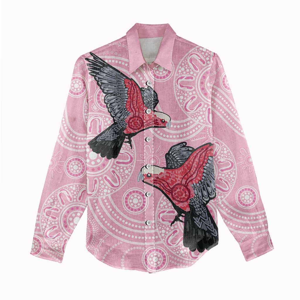 Pink Galah Aussie Aboriginal Women Casual Shirt Soaring High - Aussie Hoodie