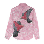 Pink Galah Aussie Aboriginal Women Casual Shirt Soaring High - Aussie Hoodie