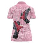 Pink Galah Aussie Aboriginal Women Polo Shirt Soaring High - Aussie Hoodie