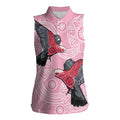 Pink Galah Aussie Aboriginal Women Sleeveless Polo Shirt Soaring High - Aussie Hoodie