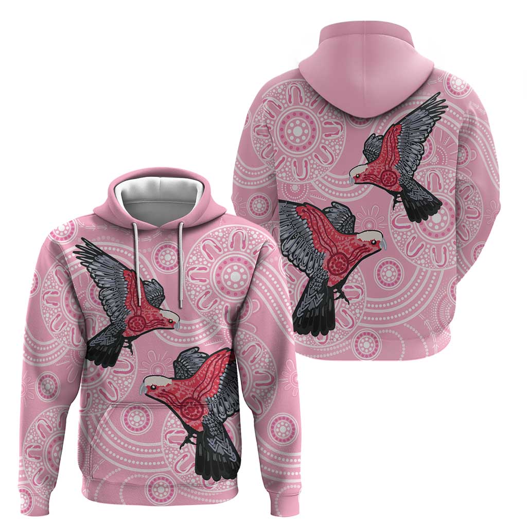 Pink Galah Aussie Aboriginal Zip Hoodie Soaring High - Aussie Hoodie
