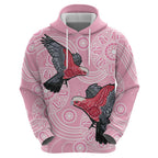 Pink Galah Aussie Aboriginal Zip Hoodie Soaring High - Aussie Hoodie