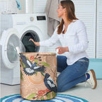 Magpies On Eucalyptus Australia Aboriginal Laundry Basket - Aussie Hoodie
