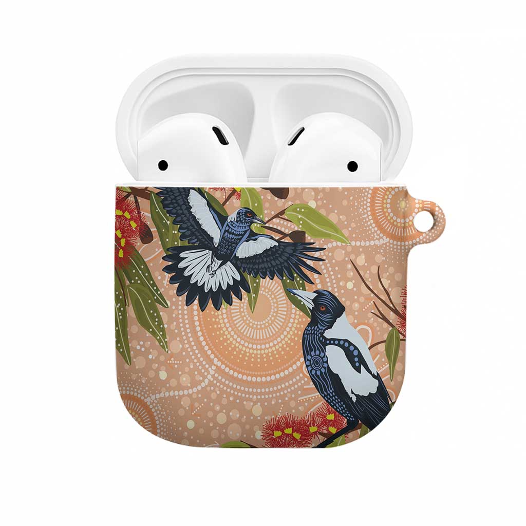 Magpies On Eucalyptus Australia Aboriginal AirPods Case - Aussie Hoodie