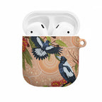 Magpies On Eucalyptus Australia Aboriginal AirPods Case - Aussie Hoodie