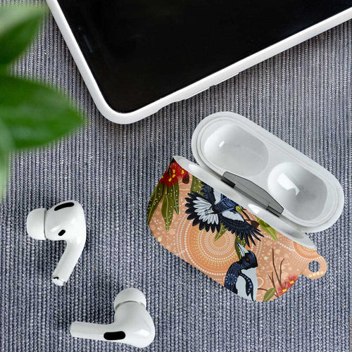Magpies On Eucalyptus Australia Aboriginal AirPods Case - Aussie Hoodie