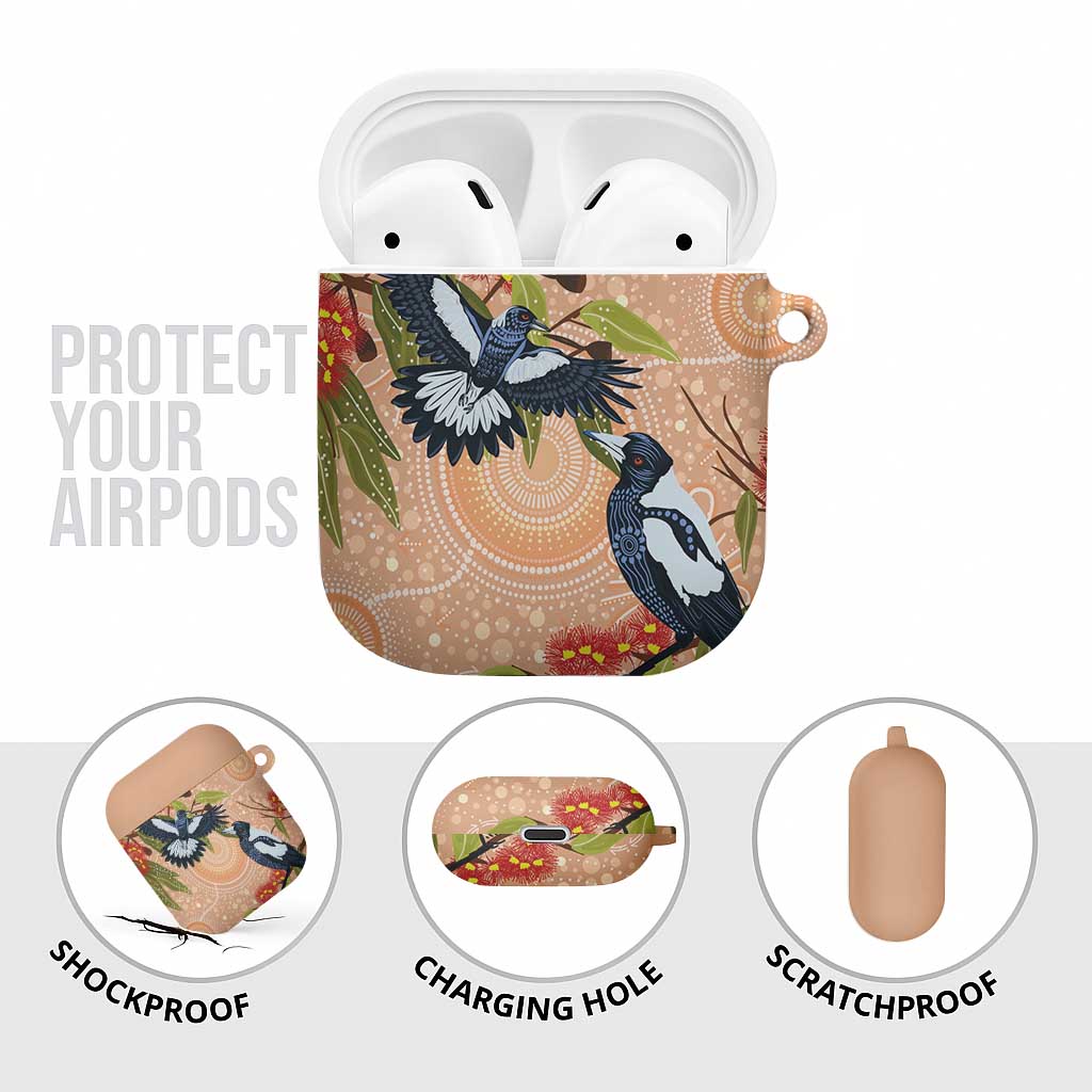 Magpies On Eucalyptus Australia Aboriginal AirPods Case - Aussie Hoodie