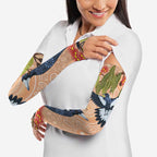 Magpies On Eucalyptus Australia Aboriginal Arm Sleeves - Aussie Hoodie