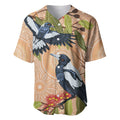 Magpies On Eucalyptus Australia Aboriginal Baseball Jersey - Aussie Hoodie