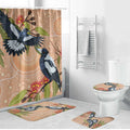 Magpies On Eucalyptus Australia Aboriginal Bathroom Set - Aussie Hoodie