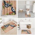 Magpies On Eucalyptus Australia Aboriginal Bathroom Set - Aussie Hoodie