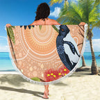 Magpies On Eucalyptus Australia Aboriginal Beach Blanket - Aussie Hoodie