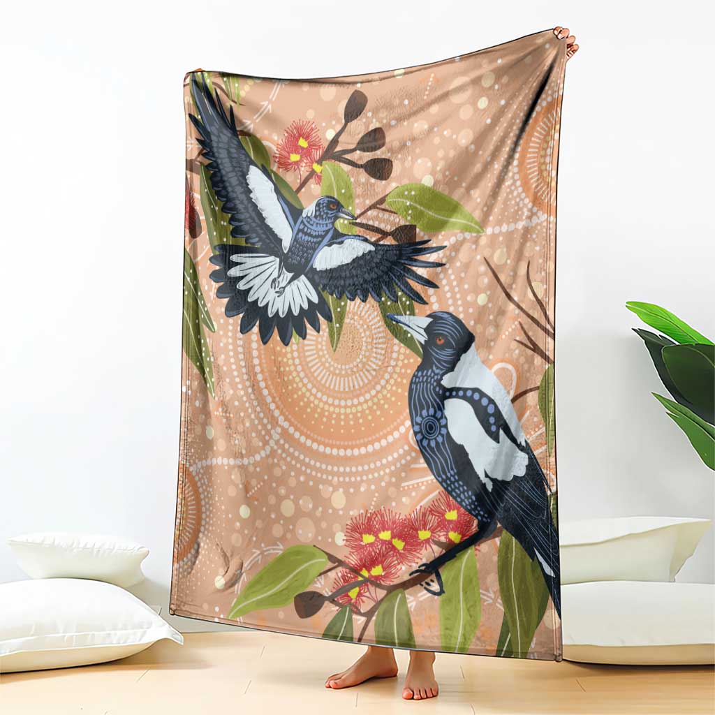 Magpies On Eucalyptus Australia Aboriginal Blanket - Aussie Hoodie