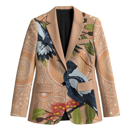 Magpies On Eucalyptus Australia Aboriginal Blazer - Aussie Hoodie