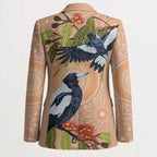 Magpies On Eucalyptus Australia Aboriginal Blazer - Aussie Hoodie