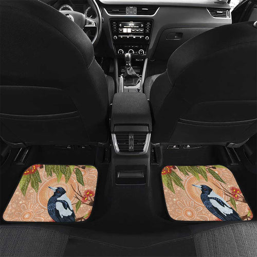 Magpies On Eucalyptus Australia Aboriginal Car Mats - Aussie Hoodie