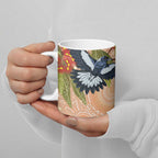 Magpies On Eucalyptus Australia Aboriginal Ceramic Mug - Aussie Hoodie
