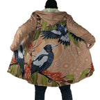 Magpies On Eucalyptus Australia Aboriginal Cloak - Aussie Hoodie