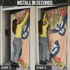 Magpies On Eucalyptus Australia Aboriginal Door Cover - Aussie Hoodie