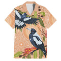 Magpies On Eucalyptus Australia Aboriginal Family Matching Long Sleeve Bodycon Dress and Hawaiian Shirt - Aussie Hoodie