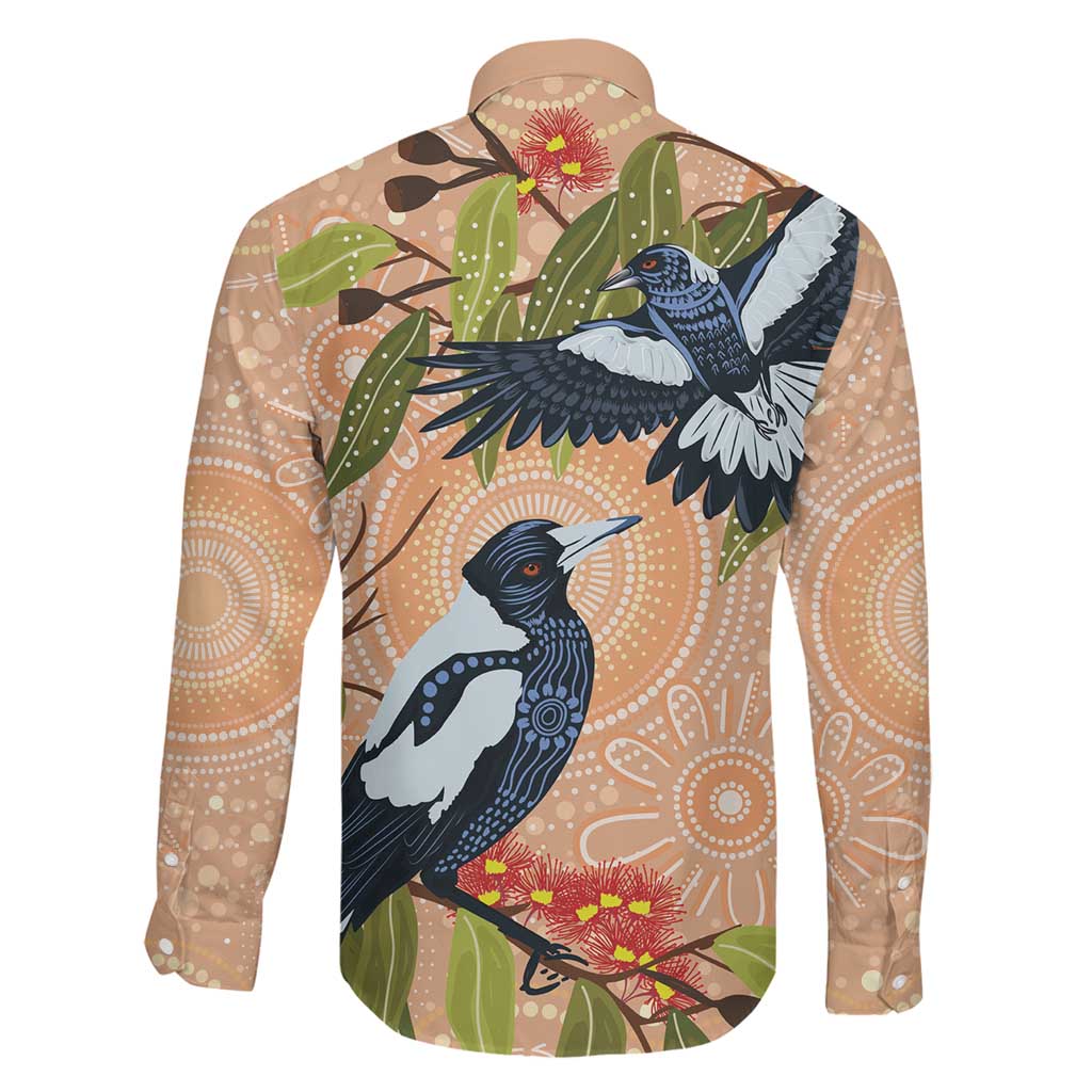 Magpies On Eucalyptus Australia Aboriginal Family Matching Short Sleeve Bodycon Dress and Hawaiian Shirt - Aussie Hoodie
